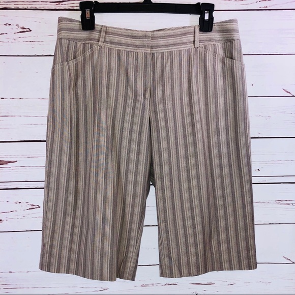 Gianni Bini Striped Dress Shorts - Picture 1 of 3